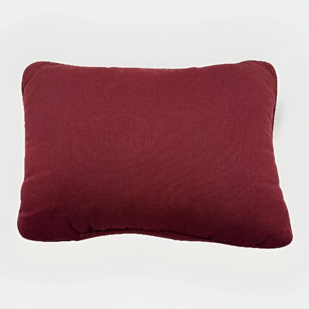 Jolly Santa Claus Needle-point Tapestry Thro Pillow Christmas‎ Holiday 16x11